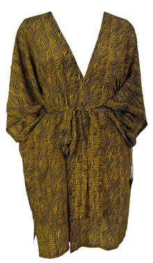 PRC6925 Veste à manches kimono en pure soie avec ceinture