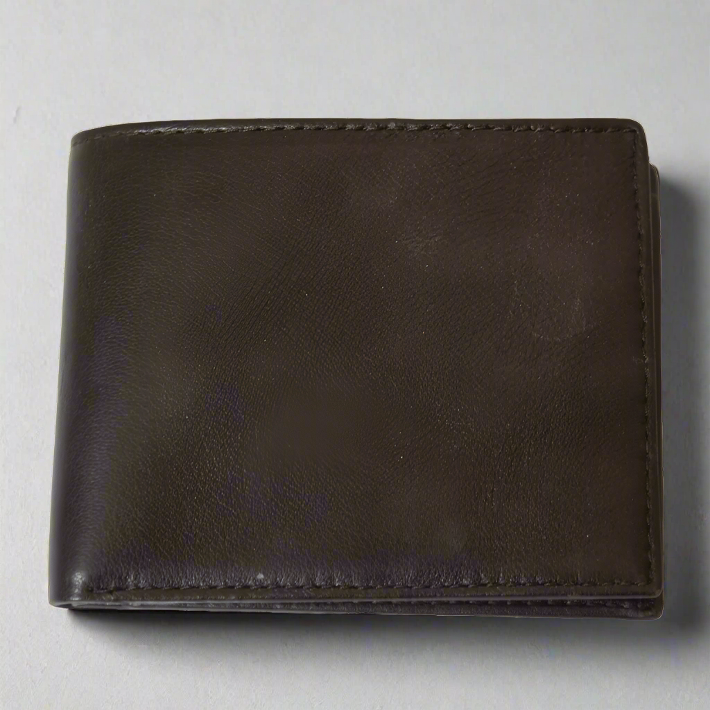 Portefeuille en cuir à deux volets pour homme BOL