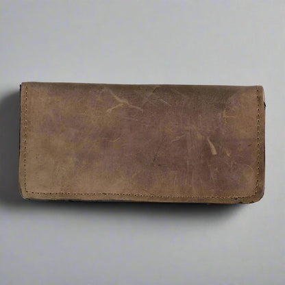 Portefeuille en cuir chromé à deux volets pour homme BOL