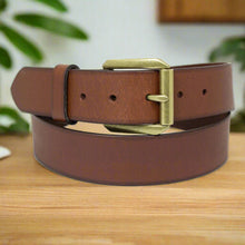 BOL Ceinture en cuir à boucle amovible pour homme
