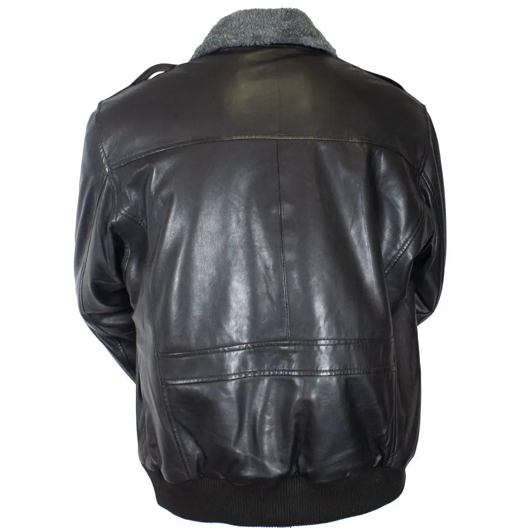 BOL Blouson en cuir d'agneau Maverick pour homme