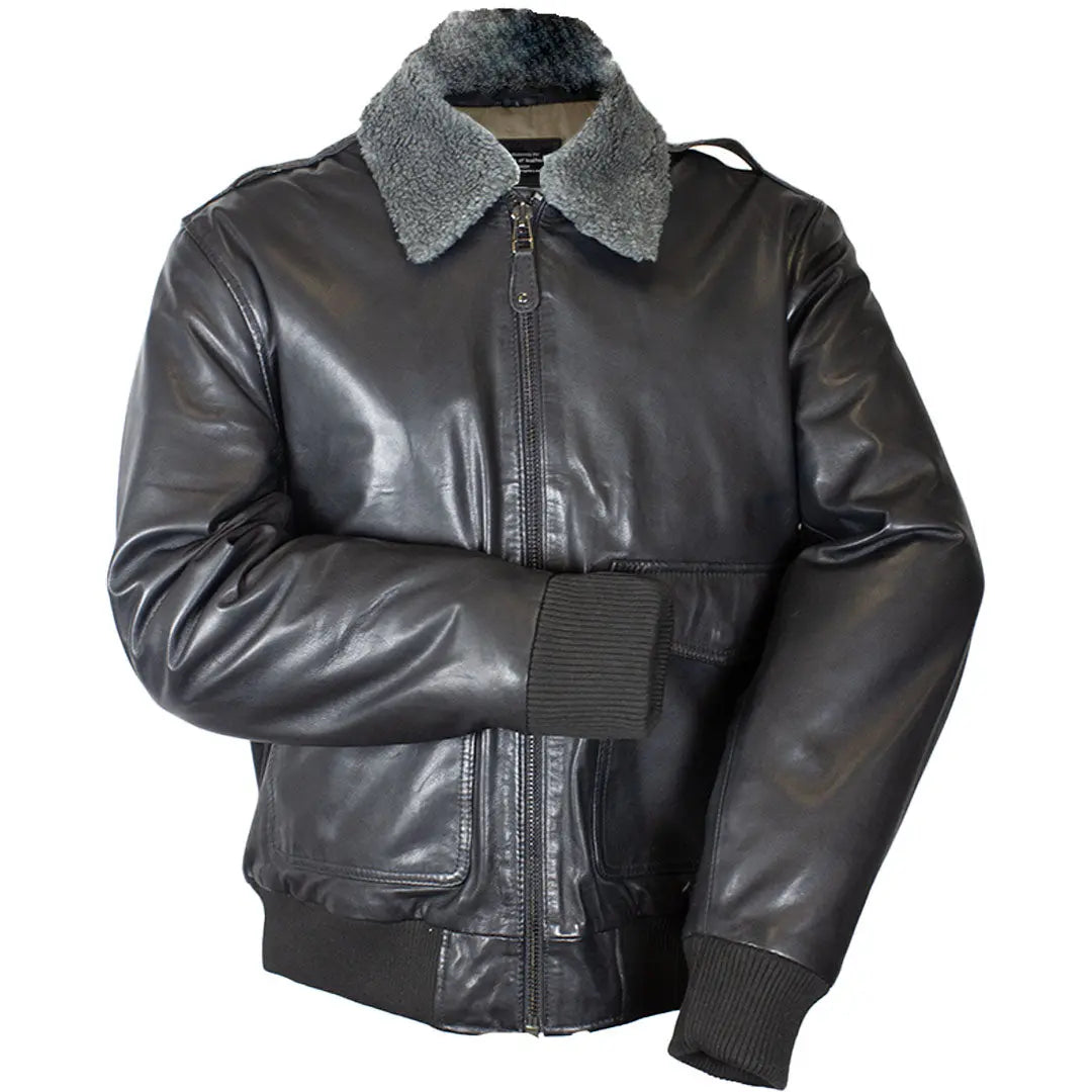 BOL Blouson en cuir d'agneau Maverick pour homme