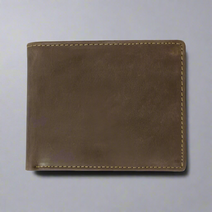 Portefeuille en cuir bipoche RFID BOL pour hommes avec porte-monnaie