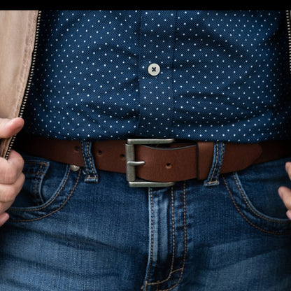 Ceinture en cuir solide à boucle amovible pour homme BOL