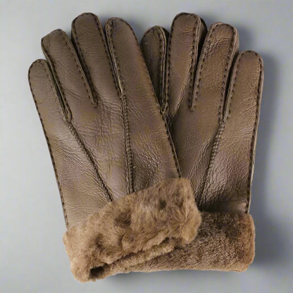 Gants en cuir et peau lainée BOL pour homme