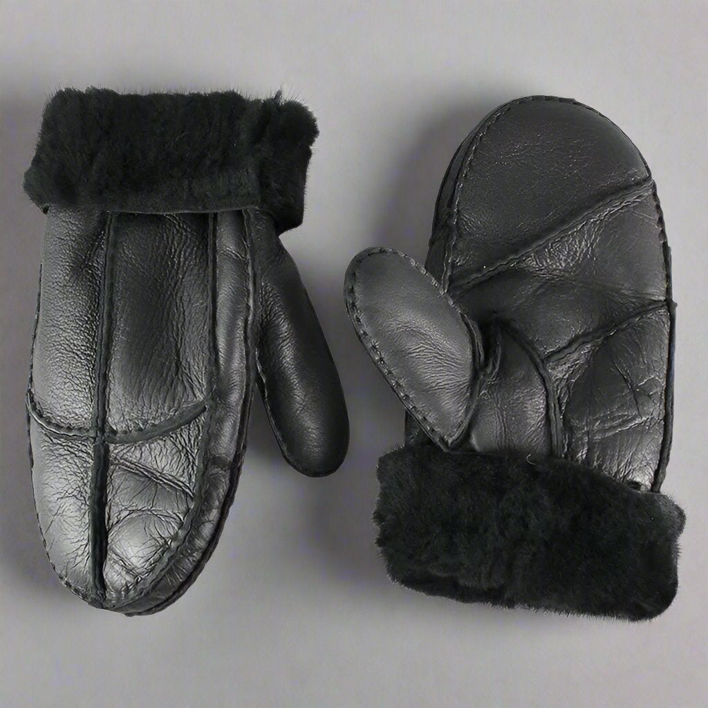 Mitaines en cuir d'agneau retourné BOL pour homme
