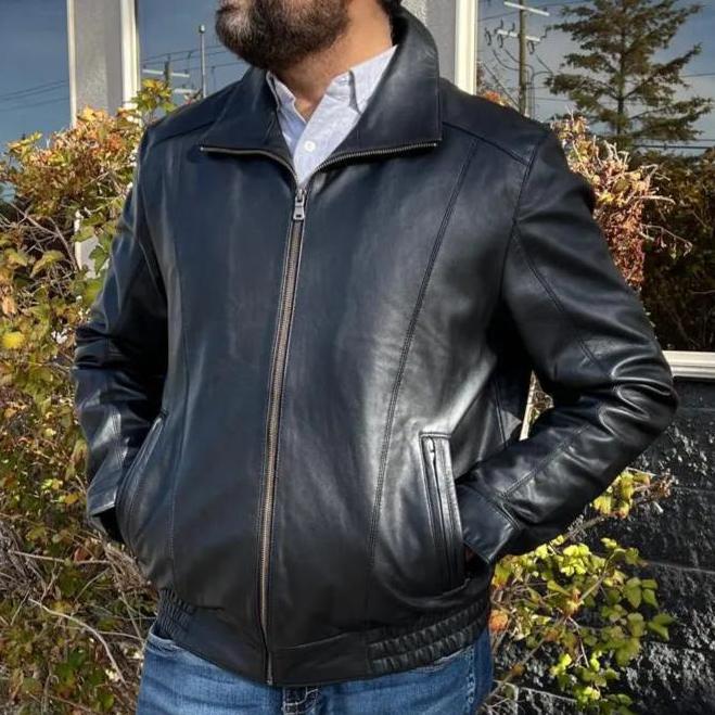 Blouson en cuir d'agneau Ting pour homme BOL