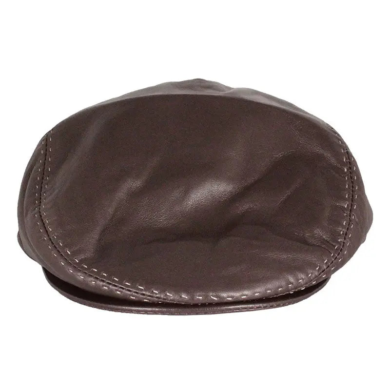 Casquette Plate en Cuir BOL Stitch Accent London