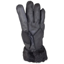Gants femme en peau de mouton mérinos, cousus main, noirs, BOL