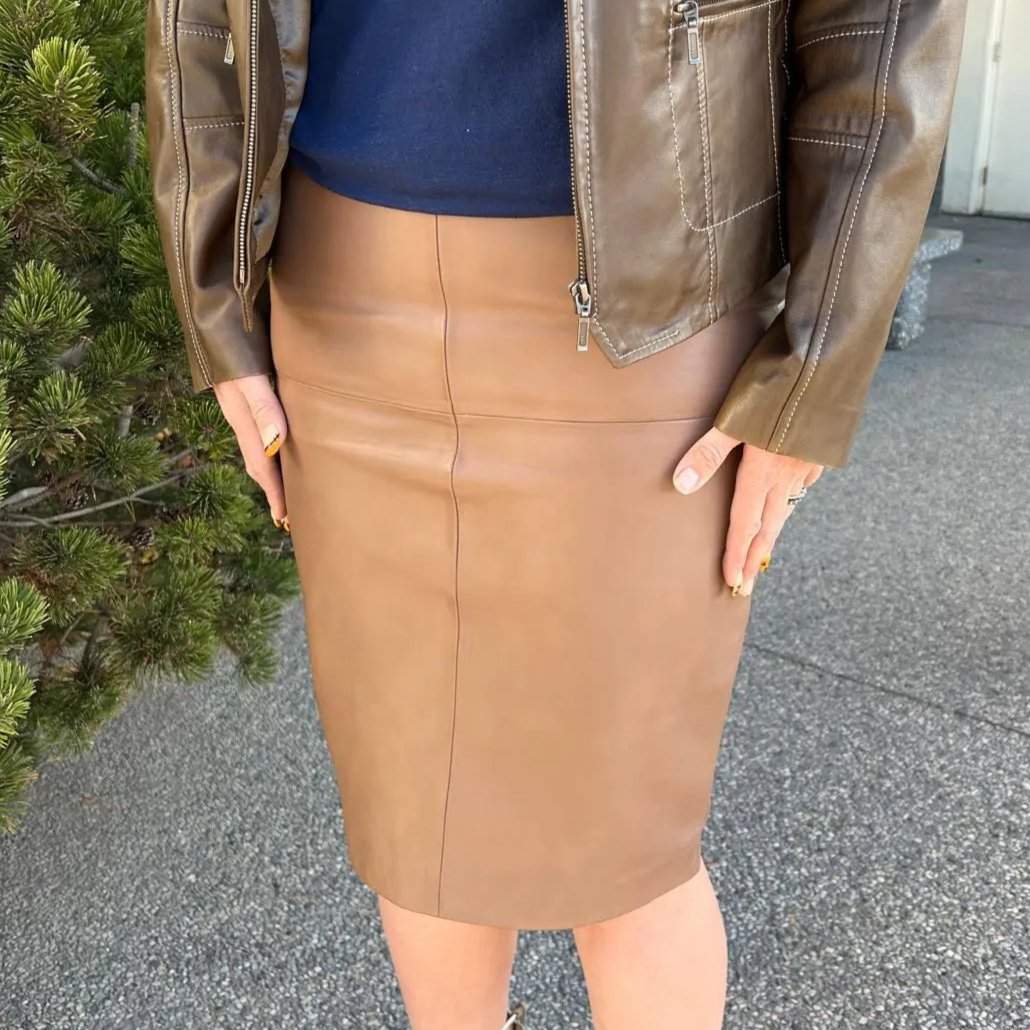 Jupe crayon en cuir Dawn pour femme BOL