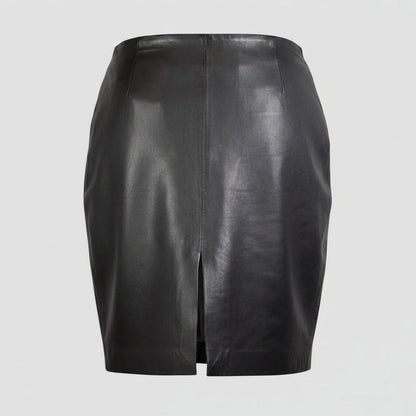Jupe crayon courte en cuir Dawn BOL pour femme