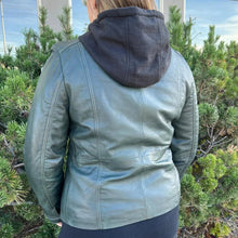 Veste en cuir à capuche détachable BOL pour femme