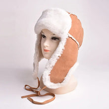 Casquette Aviateur BOL pour Femme en Peau de Mouton Mérinos Cousue Main