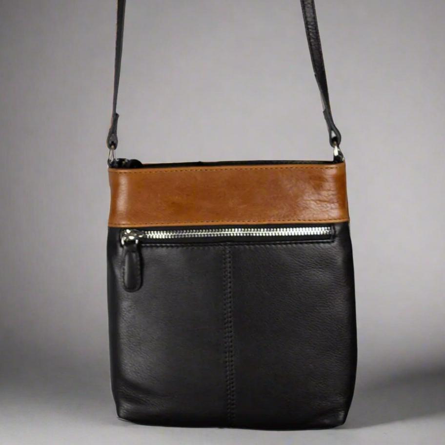 Sac bandoulière en cuir à 3 poches pour femme MET