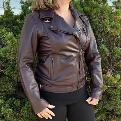 Blouson de moto en cuir pour femme BOL