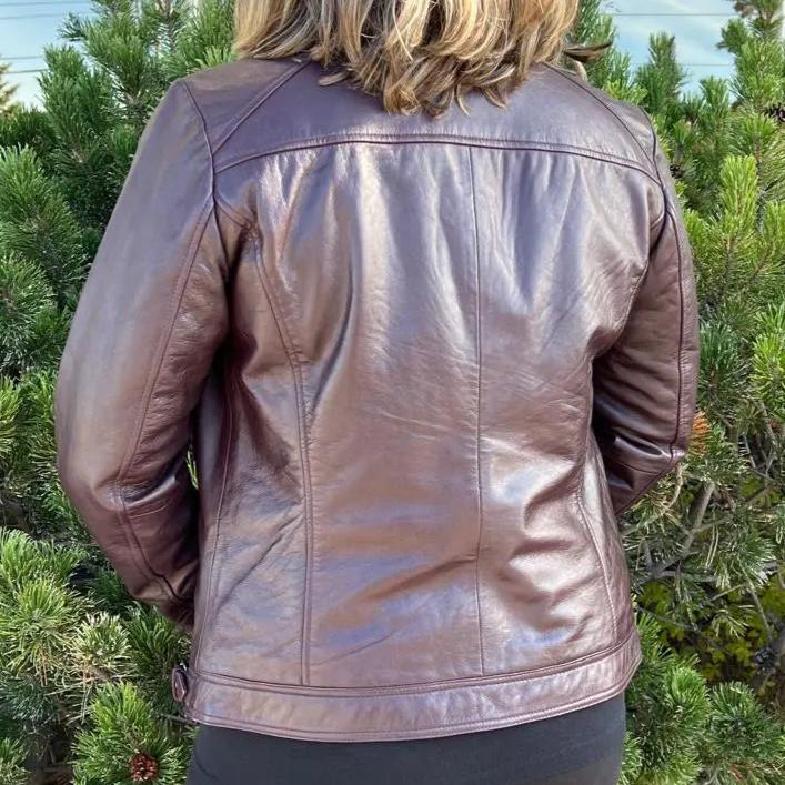 Blouson de moto en cuir pour femme BOL