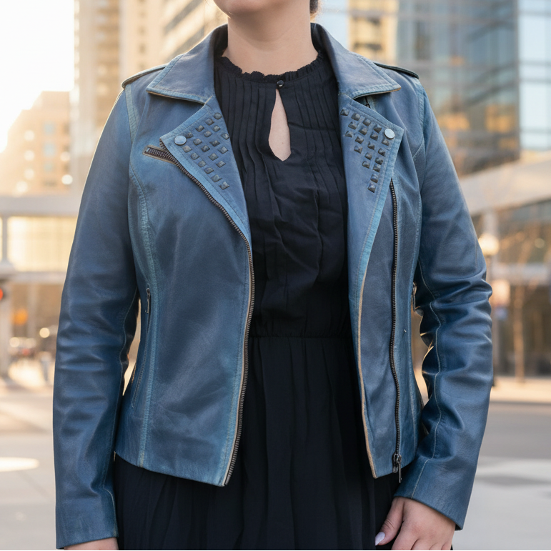 Veste en cuir d'agneau Marya BOL pour femme