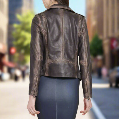Veste en cuir d'agneau Marya BOL pour femme