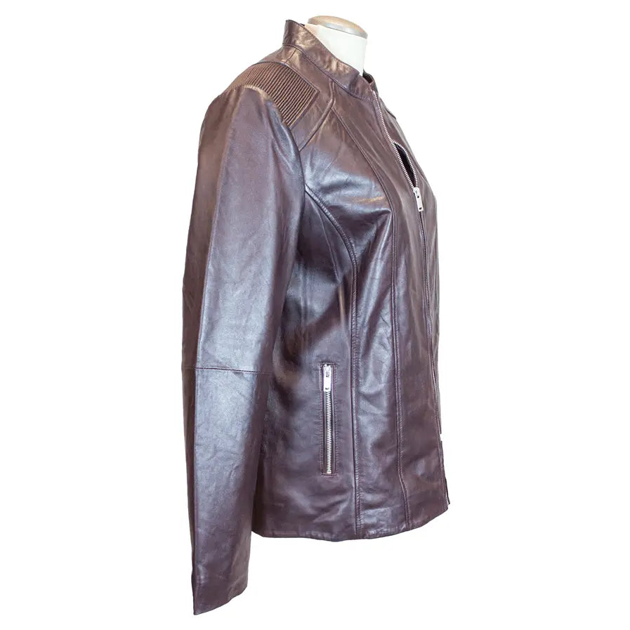 Blouson en cuir côtelé Paulina pour femme de BOL