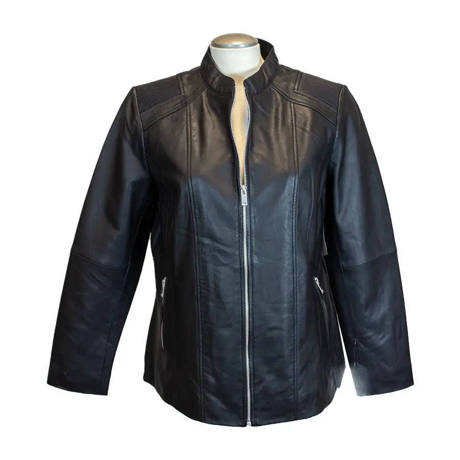 Blouson en cuir côtelé Paulina pour femme de BOL
