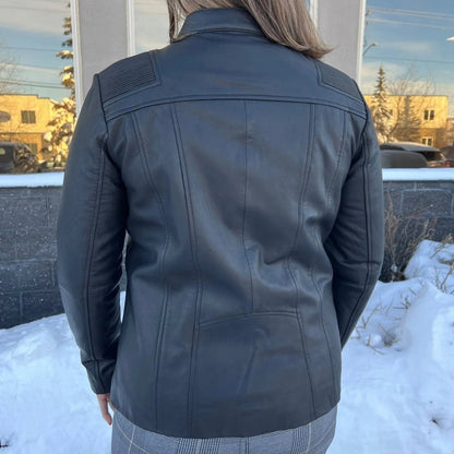 Blouson en cuir côtelé Paulina pour femme de BOL