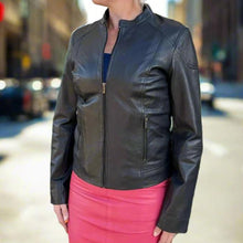 BOL Blouson en cuir Texas vintage pour femme