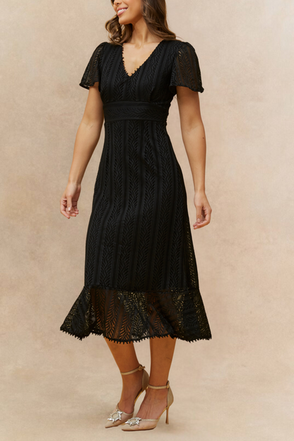 Robe midi en crochet extensible Bonnie