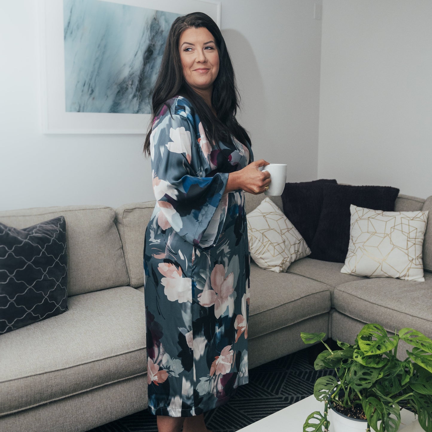 Robe longue kimono Silver Lining