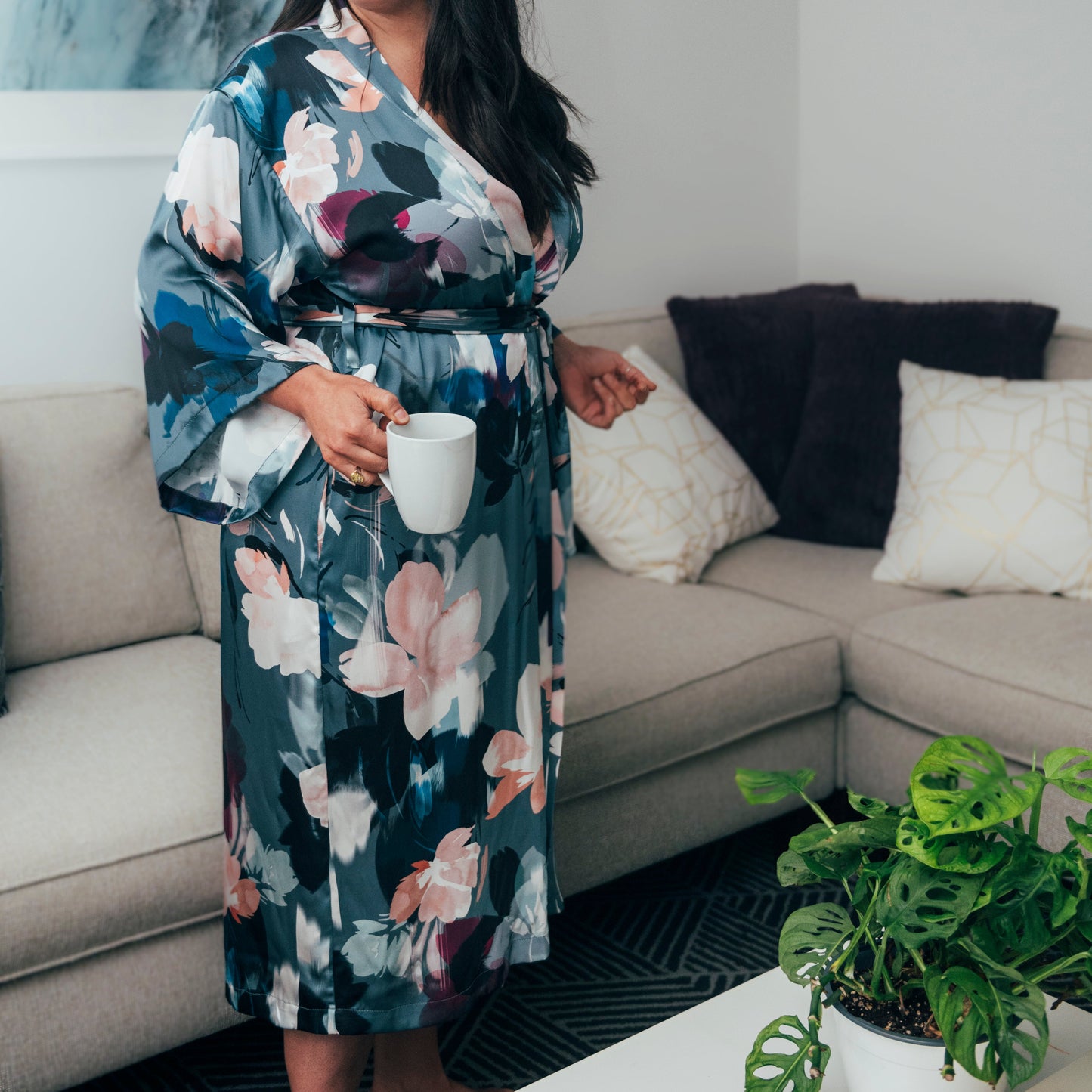 Robe longue kimono Silver Lining