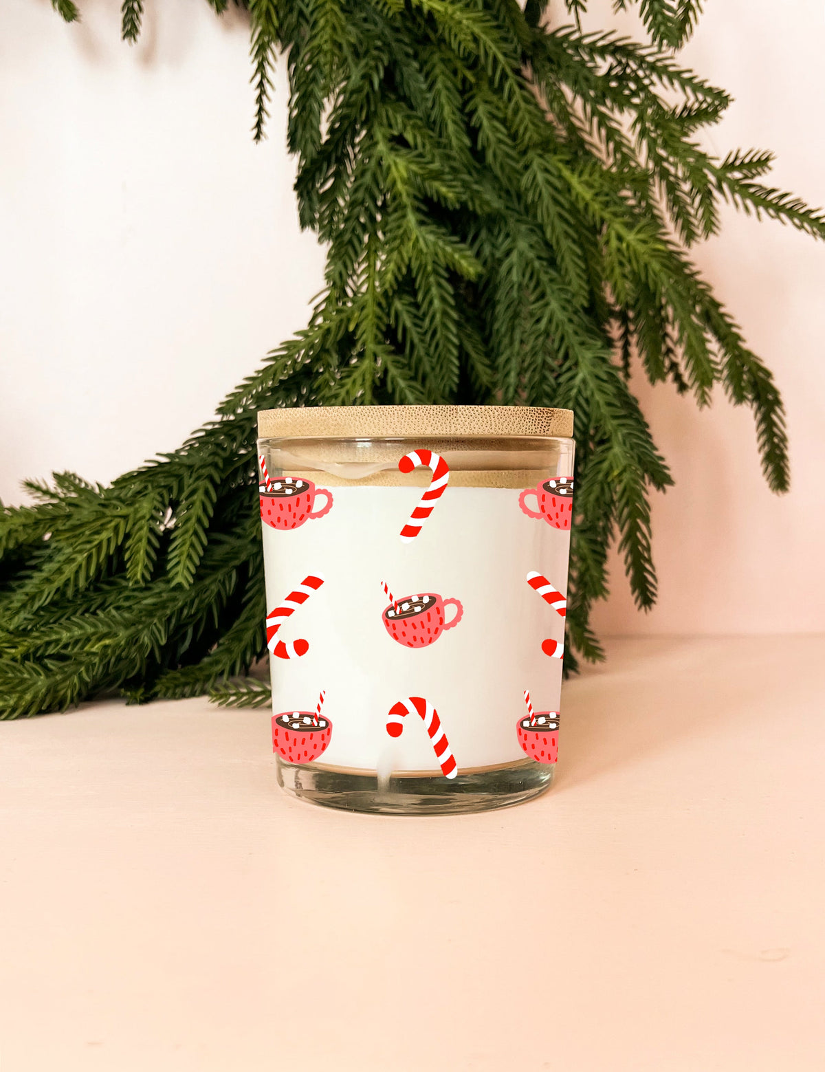 Bougie réutilisable - Canne de bonbon