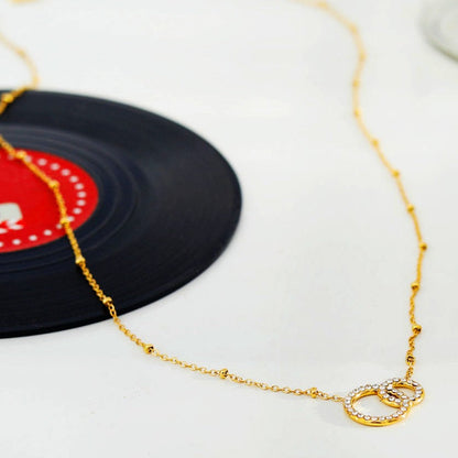 Collier BRIAR Pavé Zircone Doré