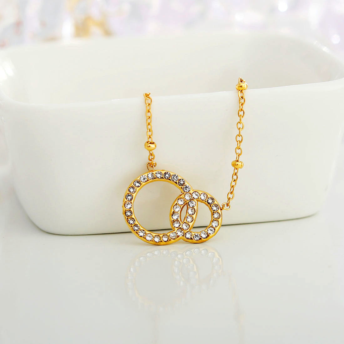 Collier BRIAR Pavé Zircone Doré