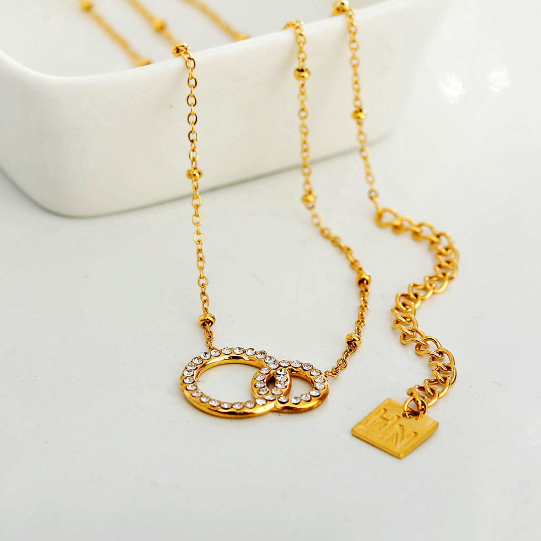Collier BRIAR Pavé Zircone Doré