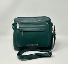 Petit Sac à Bandoulière en Cuir vert foncé, Brigitte