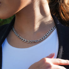 BROMLEY: Cuban-Link Statement Chain Necklace in Silver for Women or Men