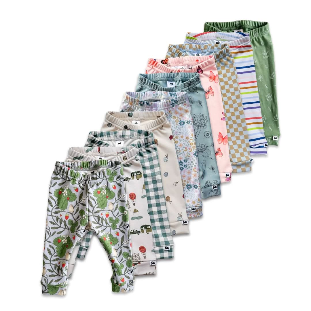 Baby Bamboo Leggings | Rainbow Stripe