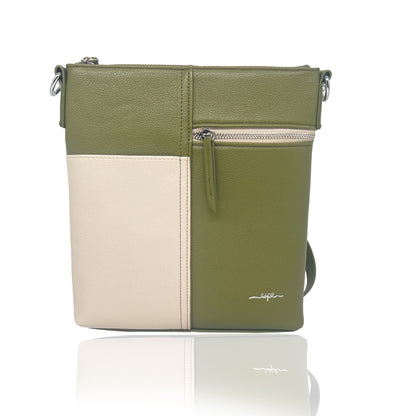 Sac bandoulière bicolore Barrie