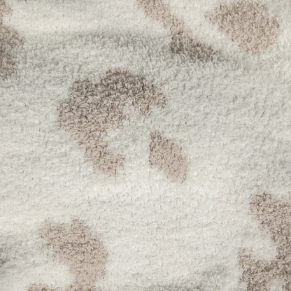 Doudou imprimé vache beige rougissant et blanc
