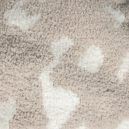 Couverture enfant imprimée vache beige rougissant et blanc