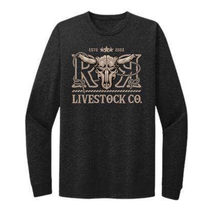 RR LIVESTOCK CO. LONG SLEEVE T-SHIRT | Black