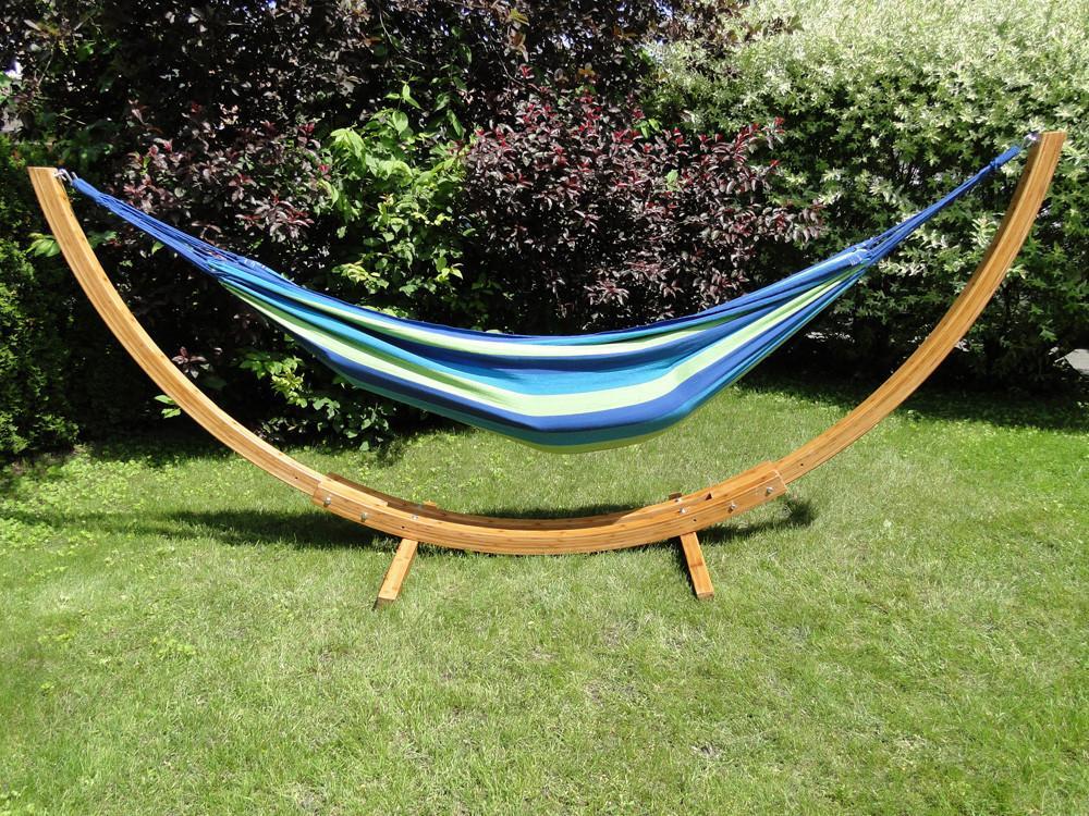 Hamac double de luxe de style brésilien avec support en bambou