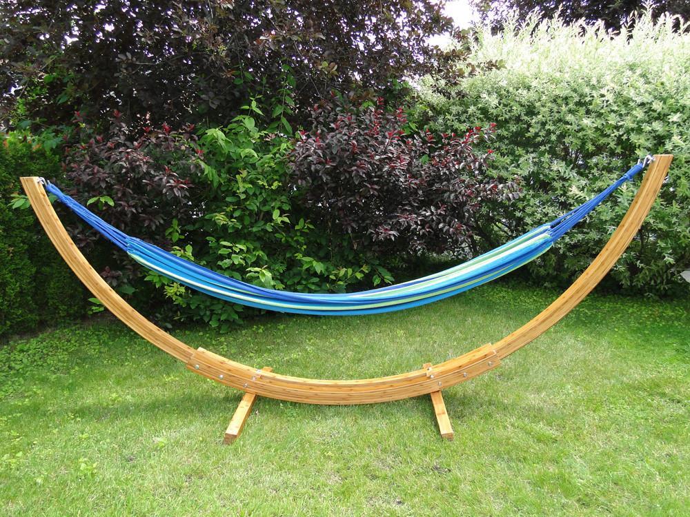 Hamac double de luxe de style brésilien avec support en bambou
