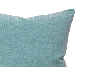 Housse de coussin bleue en chenille