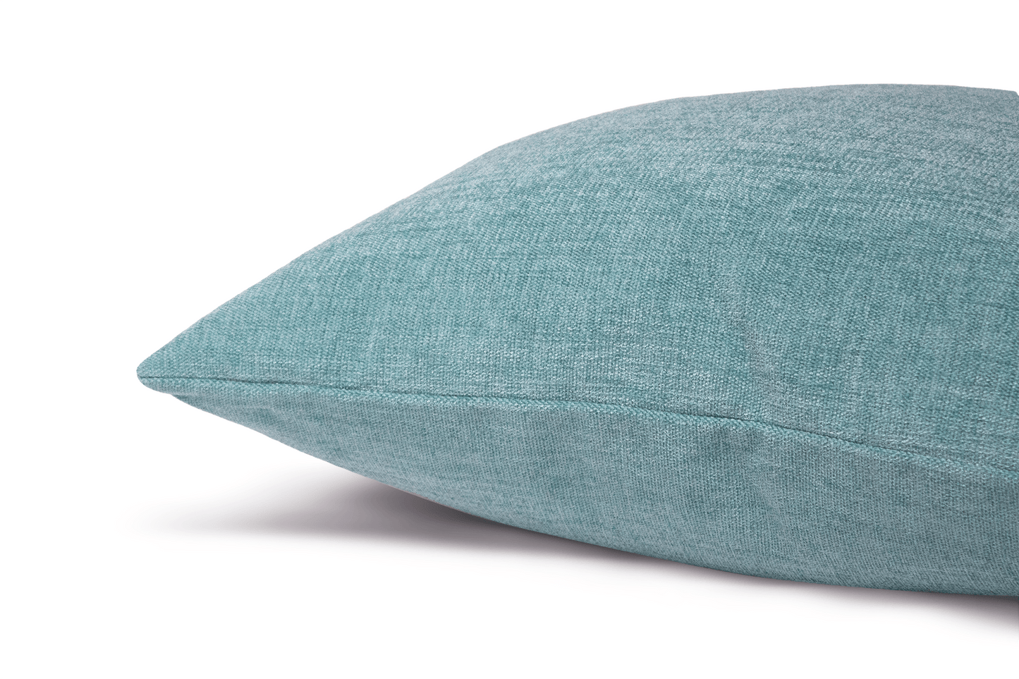 Housse de coussin bleue en chenille