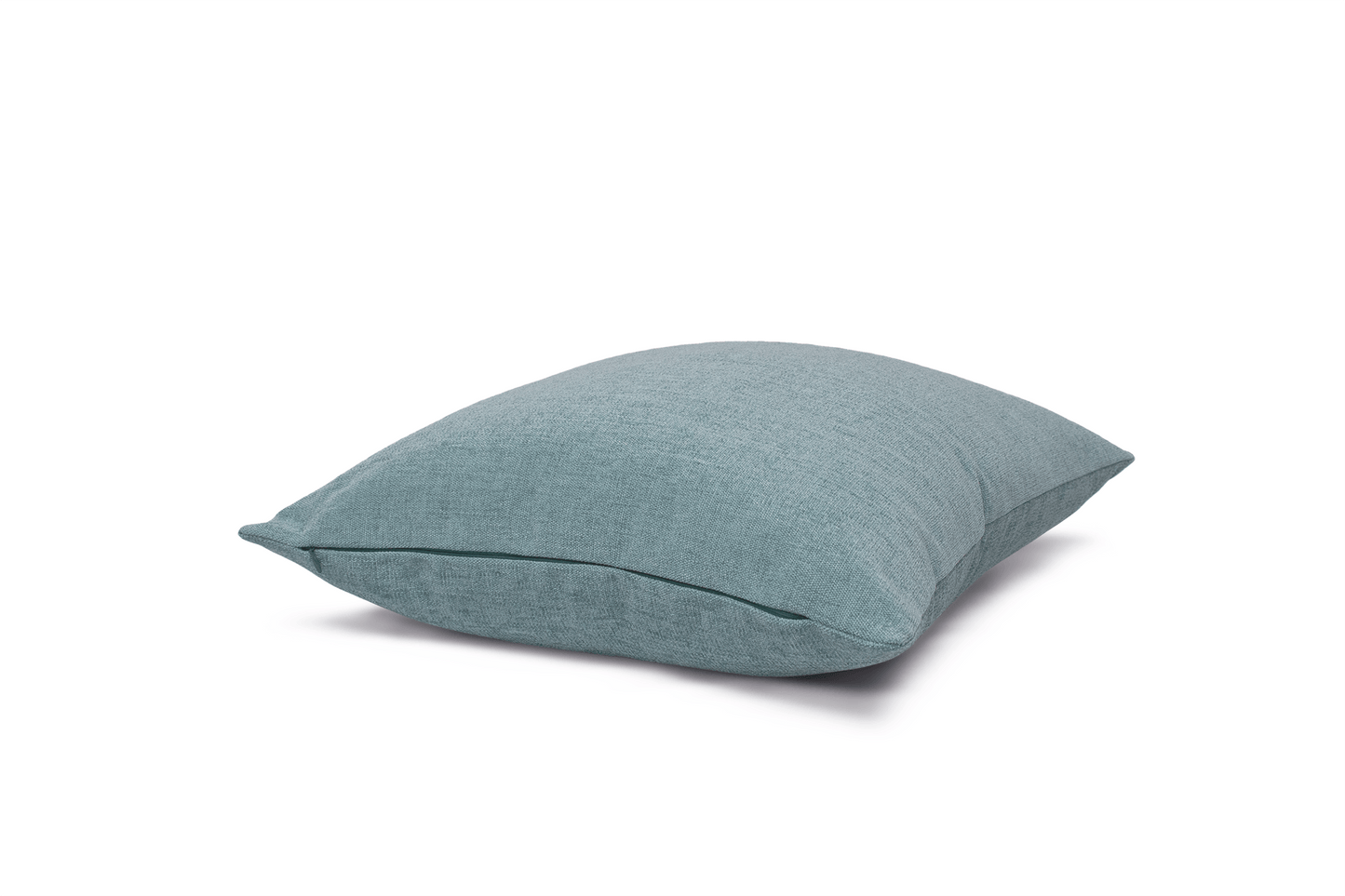 Housse de coussin bleue en chenille