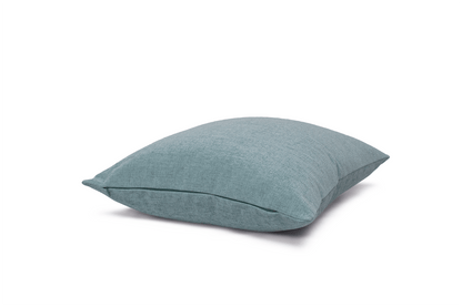 Housse de coussin bleue en chenille
