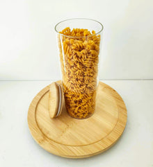 Bocal en verre et bambou