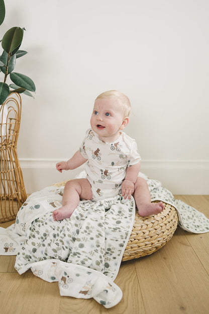 Muslin Quilt - Bears on Bikes