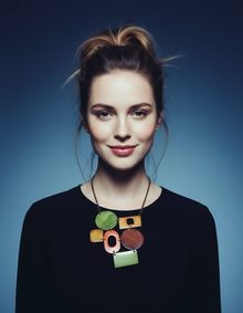 Big Chunky Statement Necklace In Earthy Aesthetic