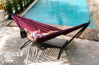 Hamac double de style brésilien de qualité supérieure avec support universel